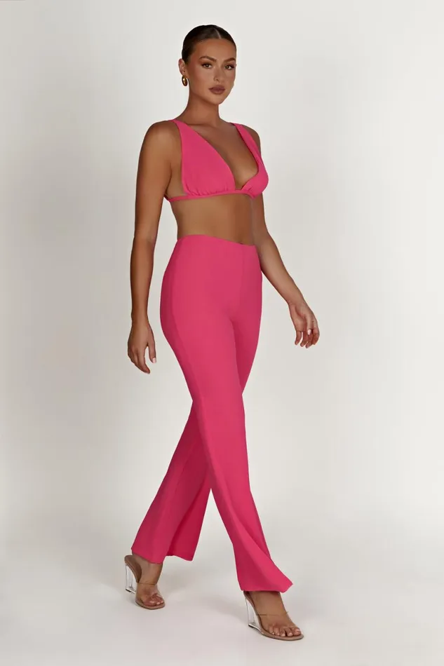 Meshki Crop Tops Women Daisie Chiffon Top 8211 Candy Pink Candypink