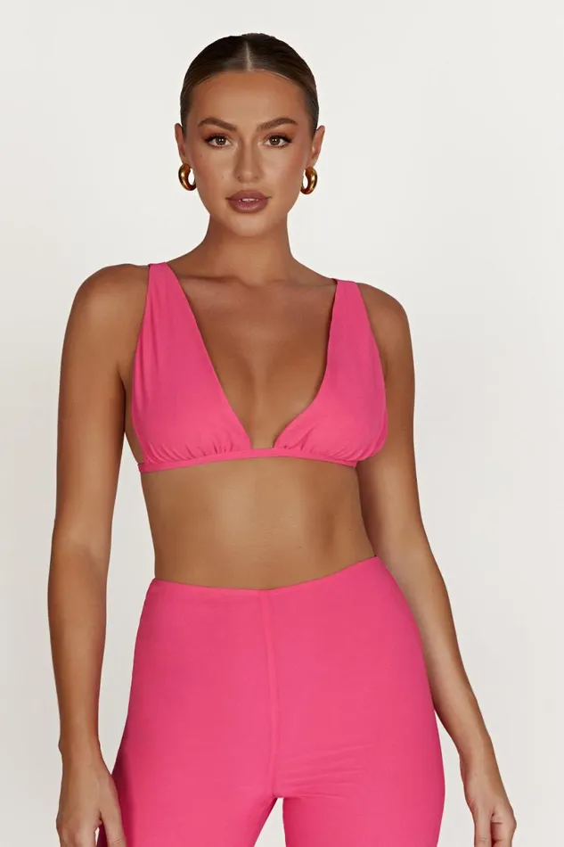 Meshki Crop Tops Women Daisie Chiffon Top 8211 Candy Pink Candypink