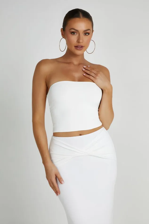 Meshki Crop Tops Women Dakota Tube Top 8211 White White