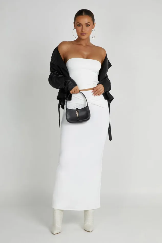 Meshki Crop Tops Women Dakota Tube Top 8211 White White