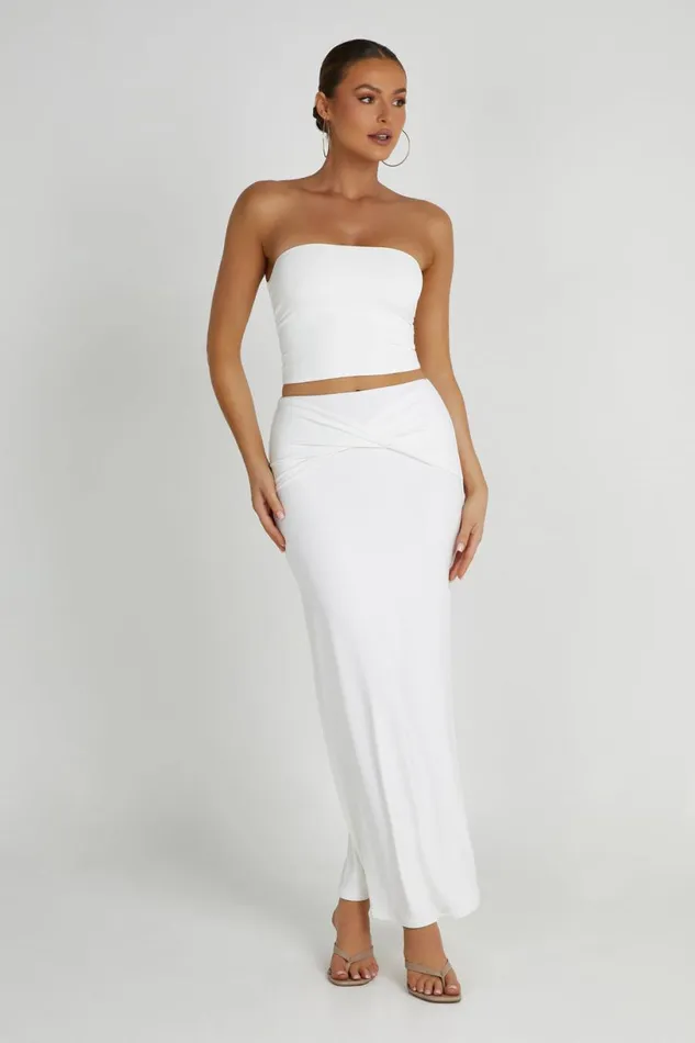 Meshki Crop Tops Women Dakota Tube Top 8211 White White