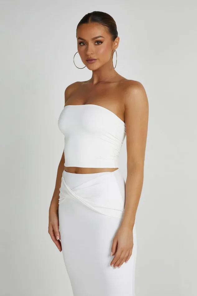Meshki Crop Tops Women Dakota Tube Top 8211 White White