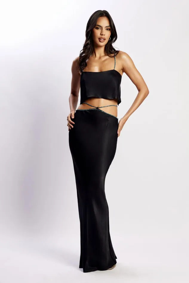 Meshki Crop Tops Women Dayana Straight Cut Crop Top 8211 Black Black Meshki Crop Tops Women Dayana Straight Cut Crop Top 8211 Black Black