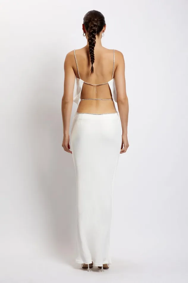 Meshki Crop Tops Women Dayana Straight Cut Crop Top 8211 White White Meshki Crop Tops Women Dayana Straight Cut Crop Top 8211 White White