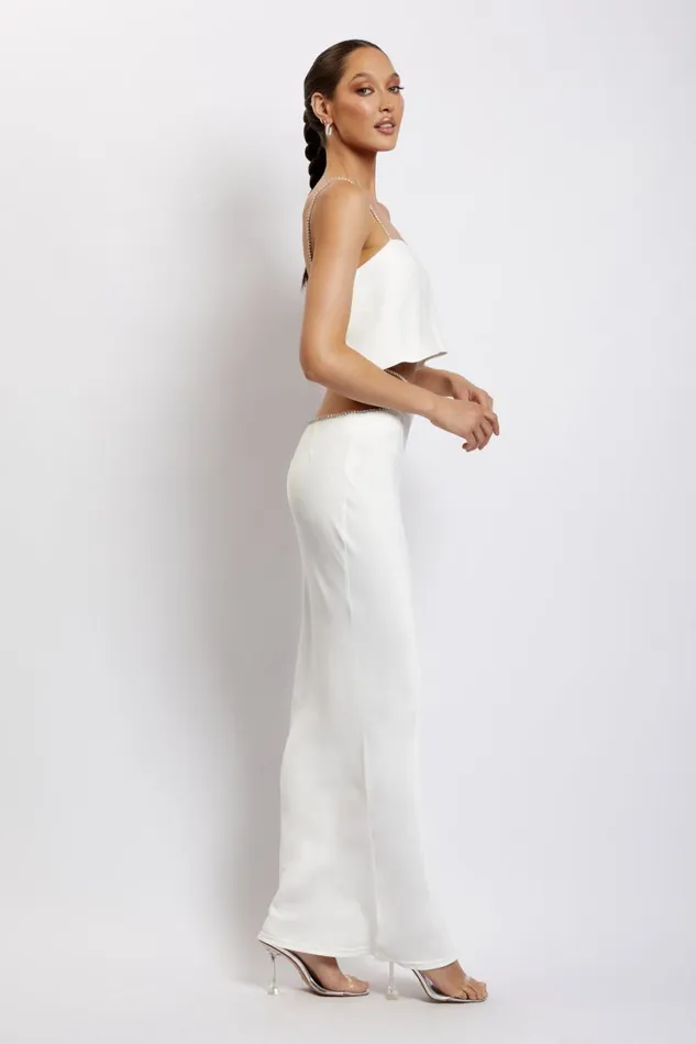 Meshki Crop Tops Women Dayana Straight Cut Crop Top 8211 White White Meshki Crop Tops Women Dayana Straight Cut Crop Top 8211 White White