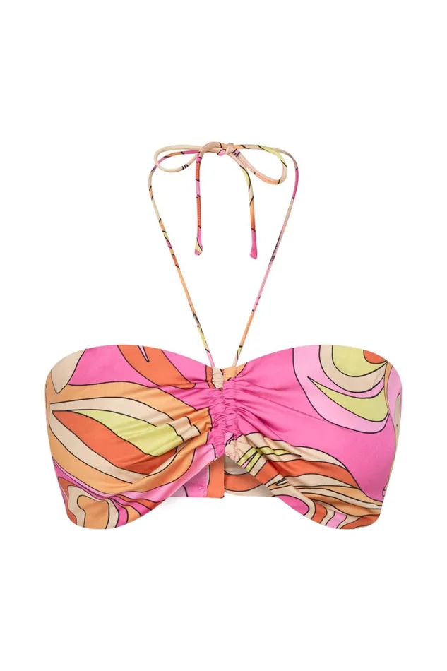 Meshki Crop Tops Women Frankie Two Tone Satin Bandeau 8211 Psychedelic Print Psychedelicprint Meshki Crop Tops Women Frankie Two Tone Satin Bandeau 8211 Psychedelic Print Psychedelicprint