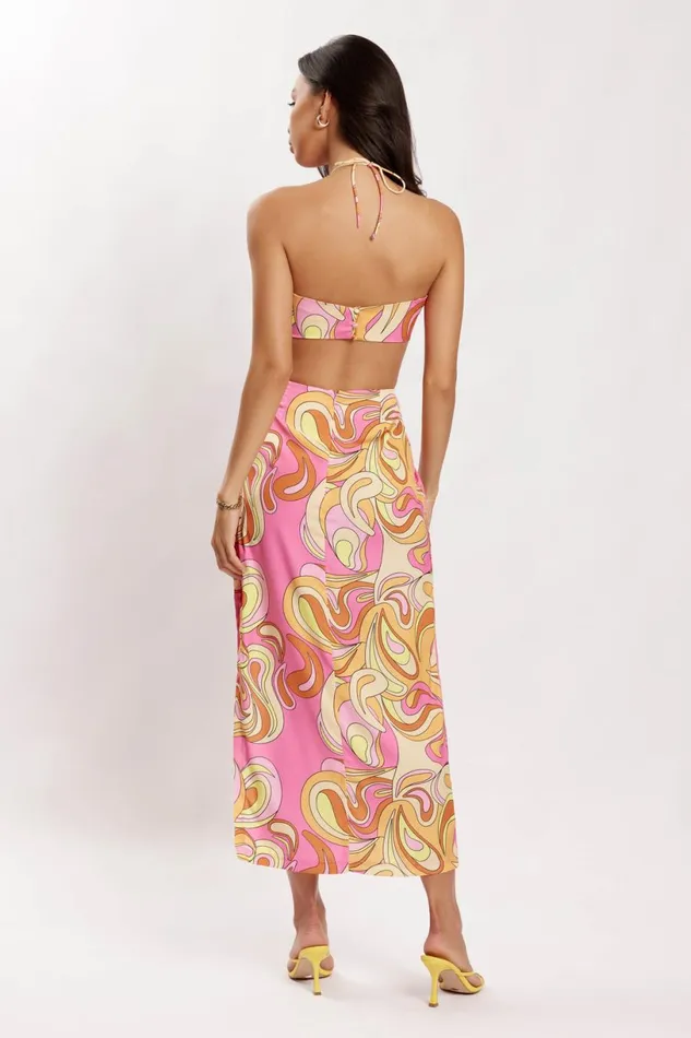Meshki Crop Tops Women Frankie Two Tone Satin Bandeau 8211 Psychedelic Print Psychedelicprint Meshki Crop Tops Women Frankie Two Tone Satin Bandeau 8211 Psychedelic Print Psychedelicprint