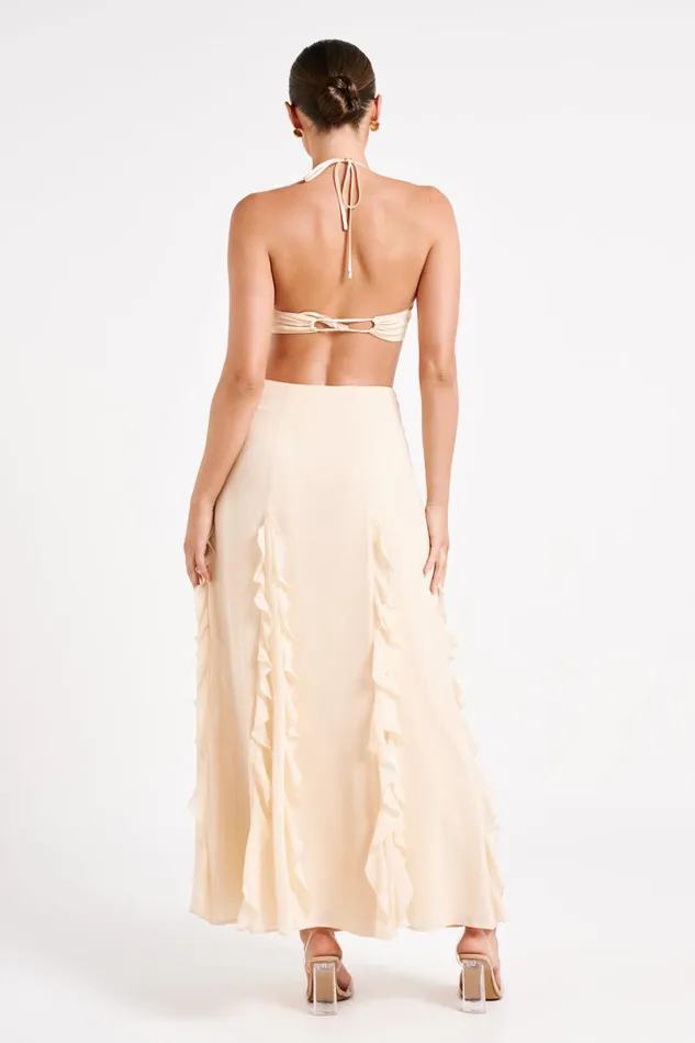 Meshki Crop Tops Women Ines Twisted Linen Crop Top 8211 Sand Sand