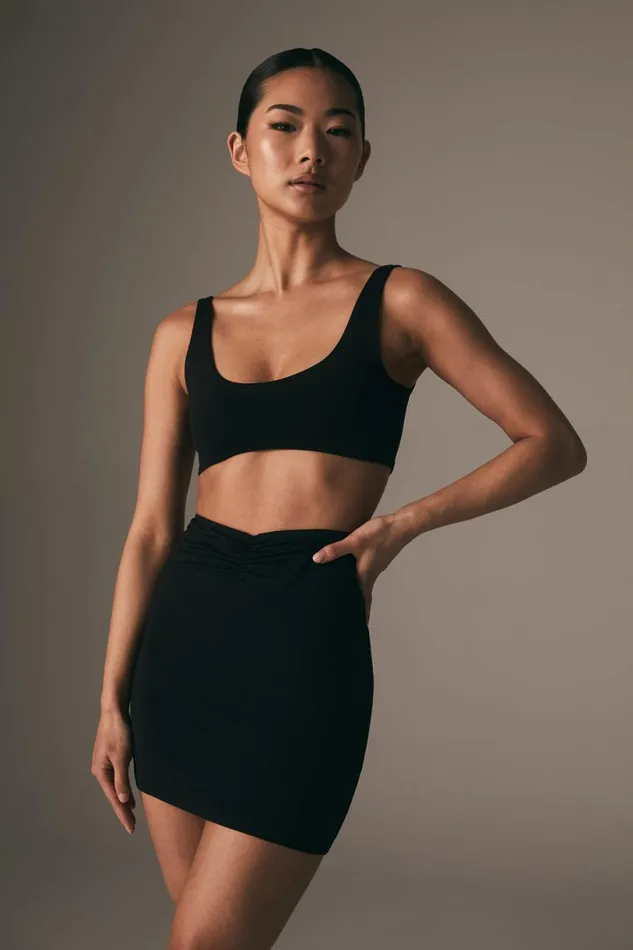 Meshki Crop Tops Women Jemma Scoop Neck Super Crop Top 8211 Black Black
