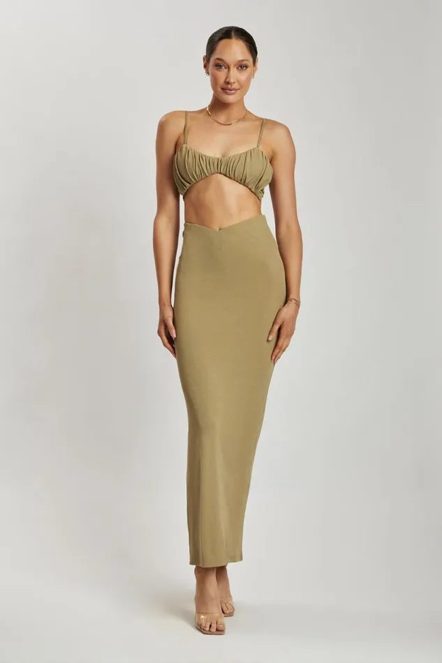 Meshki Crop Tops Women Jordan Ruched Front V Front Top 8211 Green Green Meshki Crop Tops Women Jordan Ruched Front V Front Top 8211 Green Green