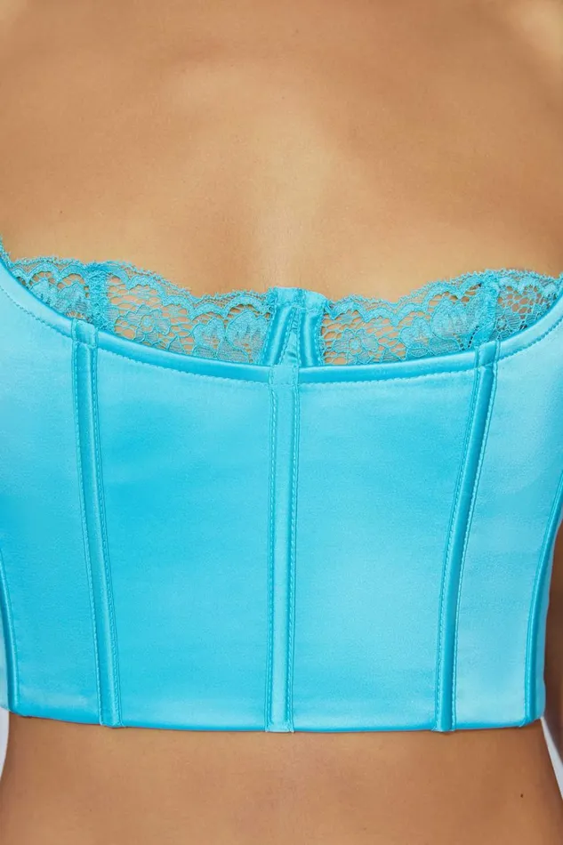 Meshki Crop Tops Women Lake Lace Cami Crop Top 8211 Aquamarine Aquamarine Meshki Crop Tops Women Lake Lace Cami Crop Top 8211 Aquamarine Aquamarine