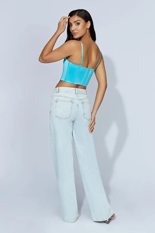 Meshki Crop Tops Women Lake Lace Cami Crop Top 8211 Aquamarine Aquamarine Meshki Crop Tops Women Lake Lace Cami Crop Top 8211 Aquamarine Aquamarine