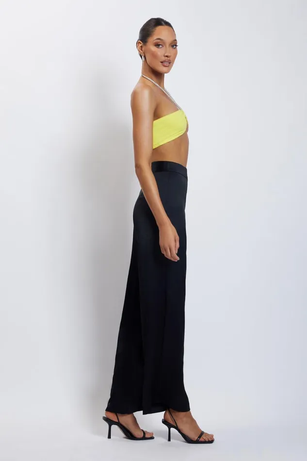 Meshki Crop Tops Women Lea Diamante Chain Halter Neck Crop Top 8211 Yellow Yellow Meshki Crop Tops Women Lea Diamante Chain Halter Neck Crop Top 8211 Yellow Yellow