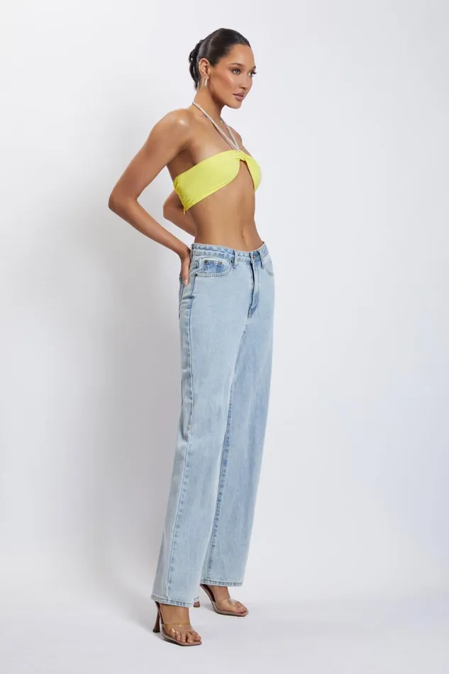 Meshki Crop Tops Women Lea Diamante Chain Halter Neck Crop Top 8211 Yellow Yellow Meshki Crop Tops Women Lea Diamante Chain Halter Neck Crop Top 8211 Yellow Yellow