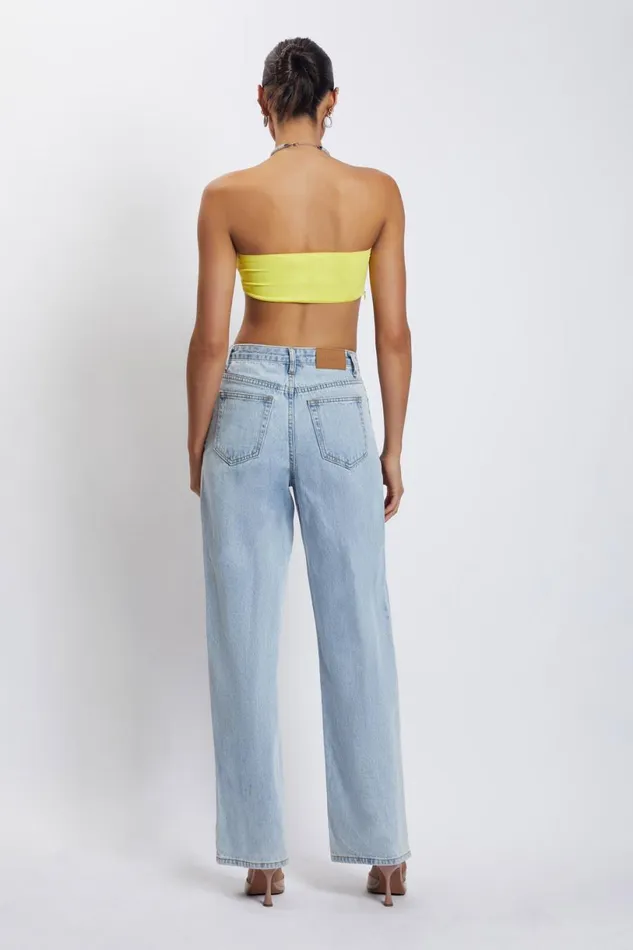 Meshki Crop Tops Women Lea Diamante Chain Halter Neck Crop Top 8211 Yellow Yellow Meshki Crop Tops Women Lea Diamante Chain Halter Neck Crop Top 8211 Yellow Yellow