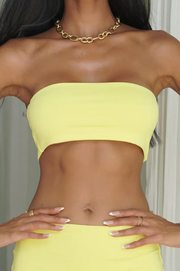 Meshki Crop Tops Women Mackenzie Bandeau 8211 Yellow Yellow