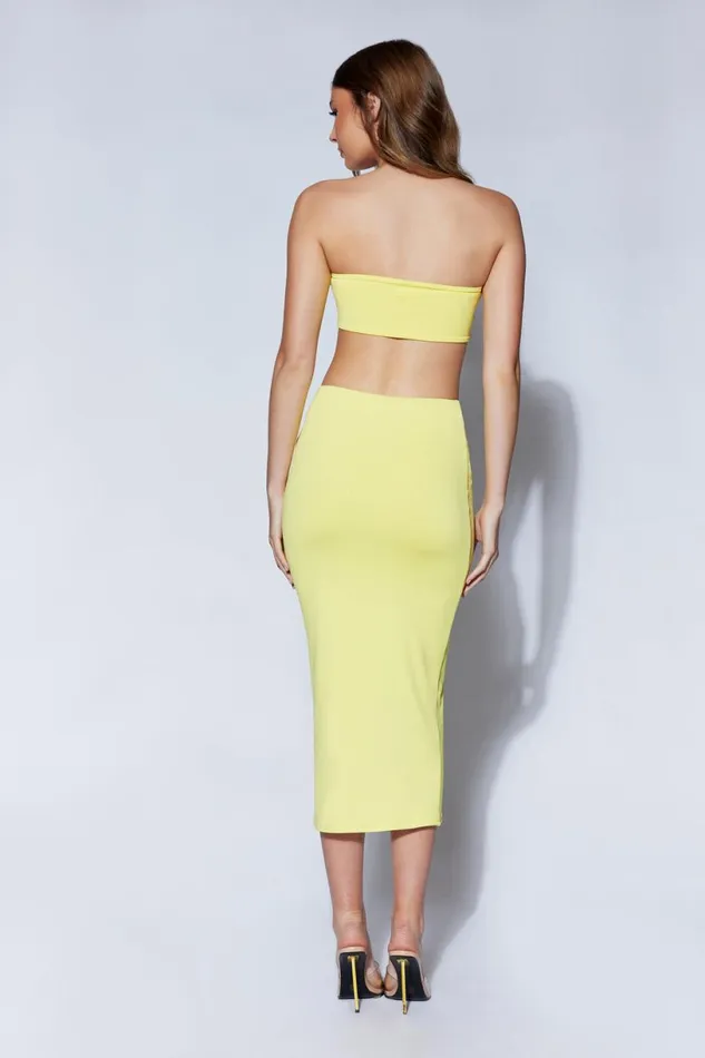 Meshki Crop Tops Women Mackenzie Bandeau 8211 Yellow Yellow