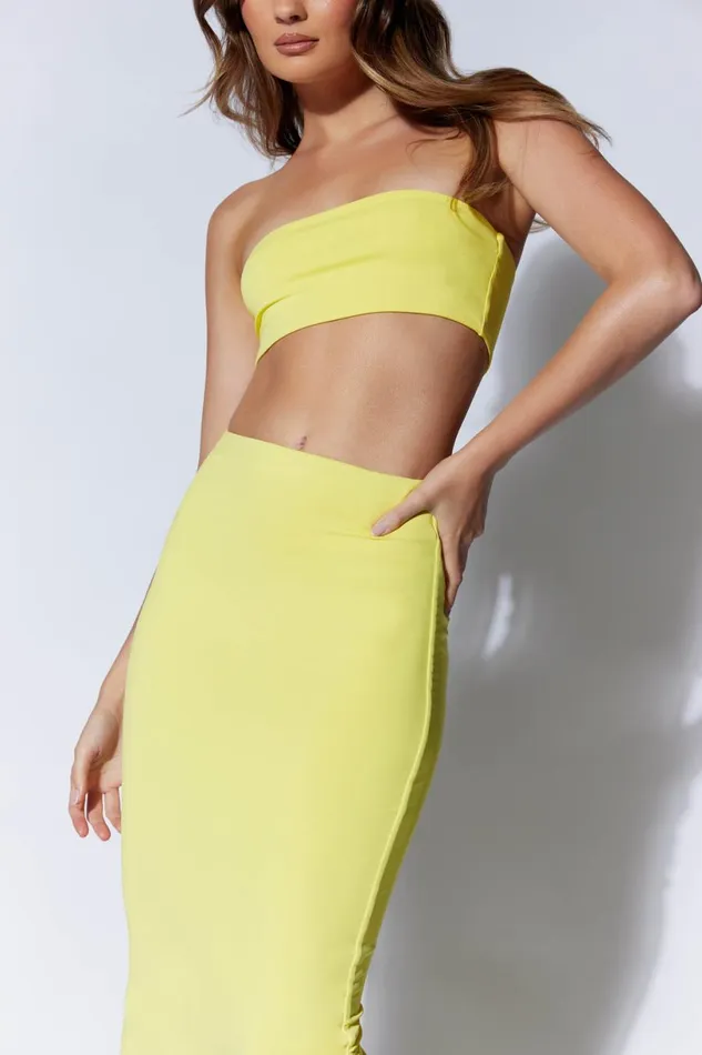 Meshki Crop Tops Women Mackenzie Bandeau 8211 Yellow Yellow