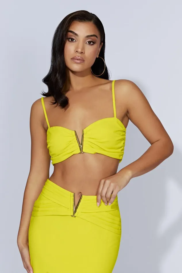 Meshki Crop Tops Women Maryse VHardware Crop Top 8211 Fresh Green Freshgreen Meshki Crop Tops Women Maryse VHardware Crop Top 8211 Fresh Green Freshgreen