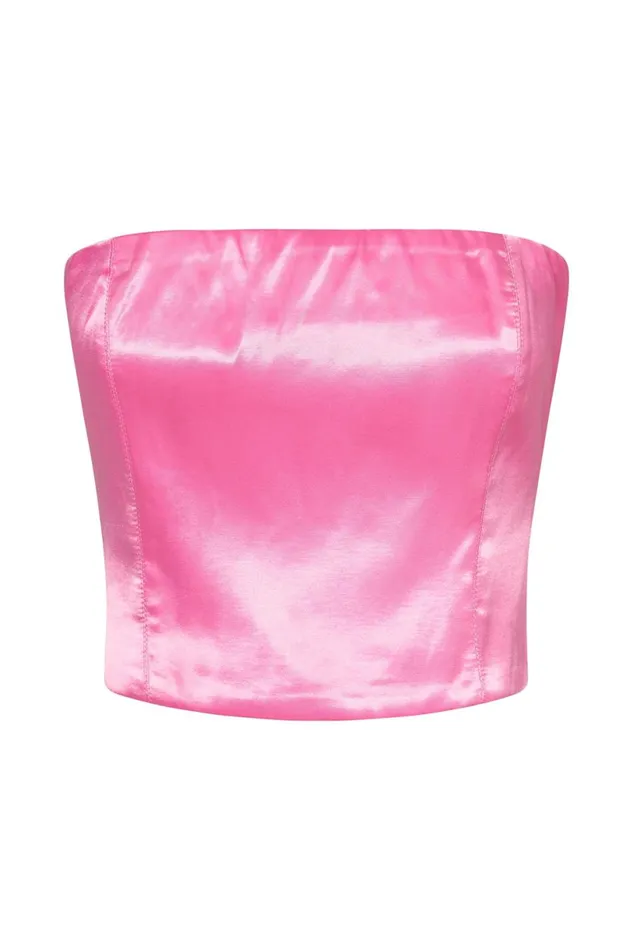 Meshki Crop Tops Women Monique Satin Tube Top 8211 Bubblegum Pink Bubblegumpink Meshki Crop Tops Women Monique Satin Tube Top 8211 Bubblegum Pink Bubblegumpink