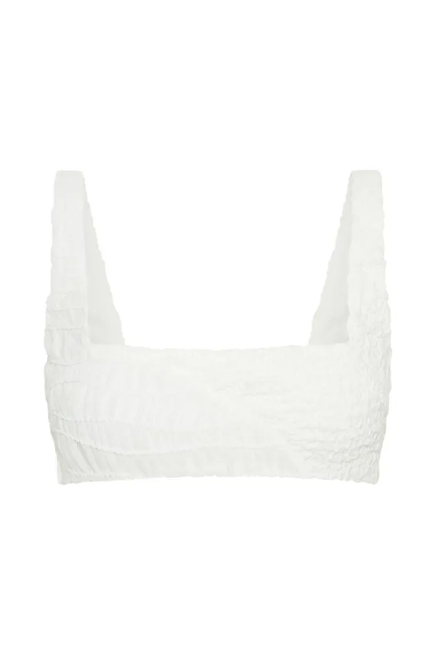 Meshki Crop Tops Women Nyah Textured Crop Top 8211 White White
