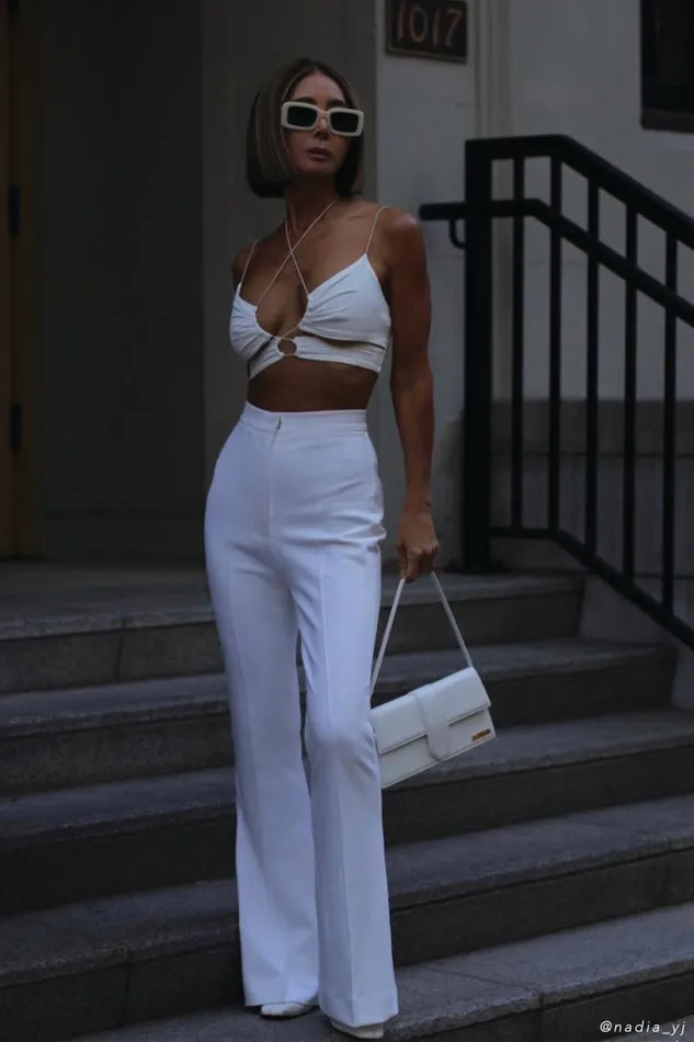 Meshki Crop Tops Women Phoenix Cut Out Ruched Crop Top 8211 White White