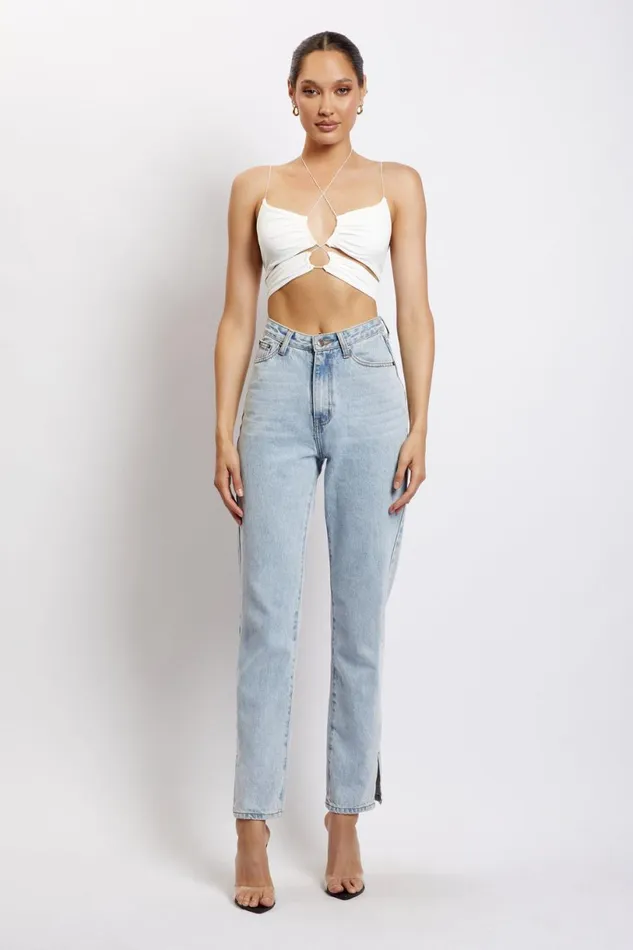 Meshki Crop Tops Women Phoenix Cut Out Ruched Crop Top 8211 White White Meshki Crop Tops Women Phoenix Cut Out Ruched Crop Top 8211 White White