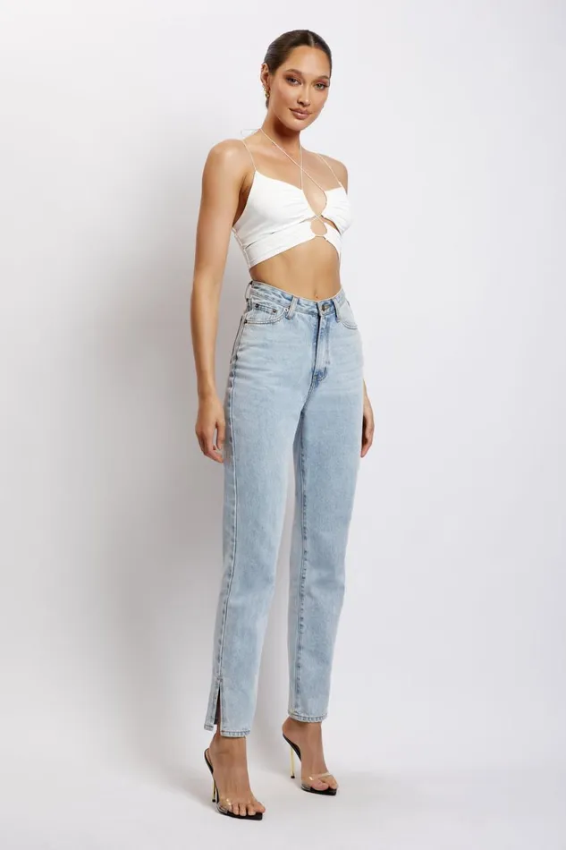 Meshki Crop Tops Women Phoenix Cut Out Ruched Crop Top 8211 White White Meshki Crop Tops Women Phoenix Cut Out Ruched Crop Top 8211 White White