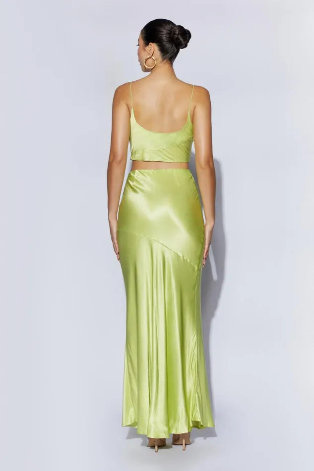 Meshki Crop Tops Women Poppy Satin Cowl Neck Top 8211 Pistachio Green Pistachiogreen Meshki Crop Tops Women Poppy Satin Cowl Neck Top 8211 Pistachio Green Pistachiogreen