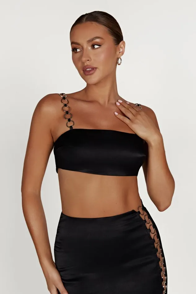 Meshki Crop Tops Women Pyper Ring Crop Top 8211 Black Black