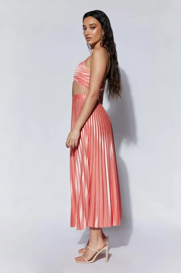 Meshki Crop Tops Women Shirin Pleated Halter Top 8211 Rosewater Rosewater Meshki Crop Tops Women Shirin Pleated Halter Top 8211 Rosewater Rosewater