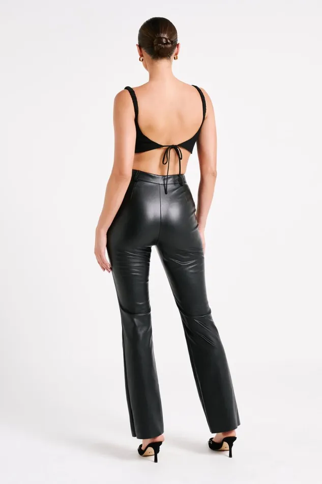 Meshki Crop Tops Women Zaira Cupped Crepe Crop Top 8211 Black Black