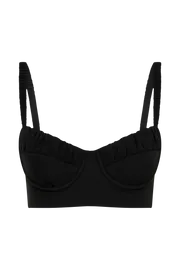 Meshki Crop Tops Women Zaira Cupped Crepe Crop Top 8211 Black Black