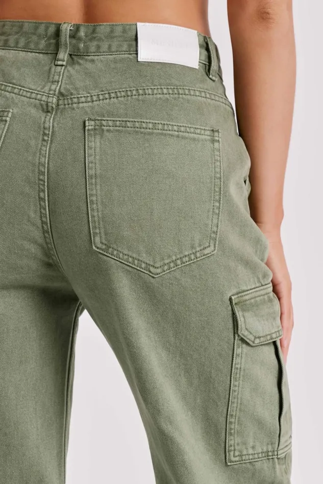 Meshki Denim Women Jagger Relaxed Denim Jean 8211 Khaki Khaki