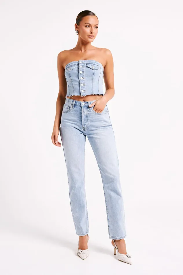 Meshki Denim Women Mattea Denim Jeans 8211 Mid Blue Midblue