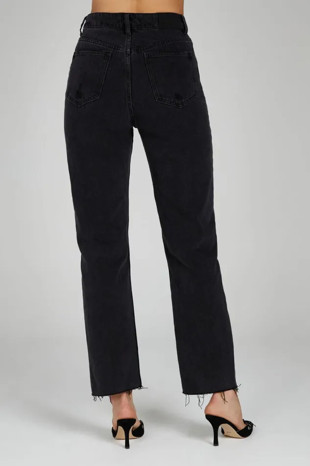 Meshki Denim Women Tina Mom Jean 8211 Washed Black Washedblack