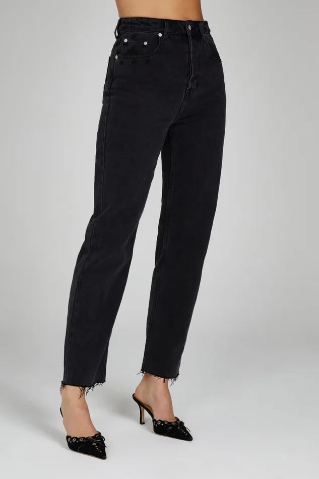 Meshki Denim Women Tina Mom Jean 8211 Washed Black Washedblack