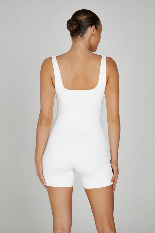 Meshki Jumpsuits and Rompers Women Cecily Recycled Nylon Playsuit 8211 White White