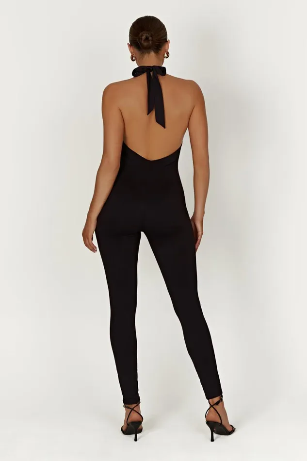 Meshki Jumpsuits and Rompers Women Gigi Recycled Nylon Catsuit 8211 Black Black