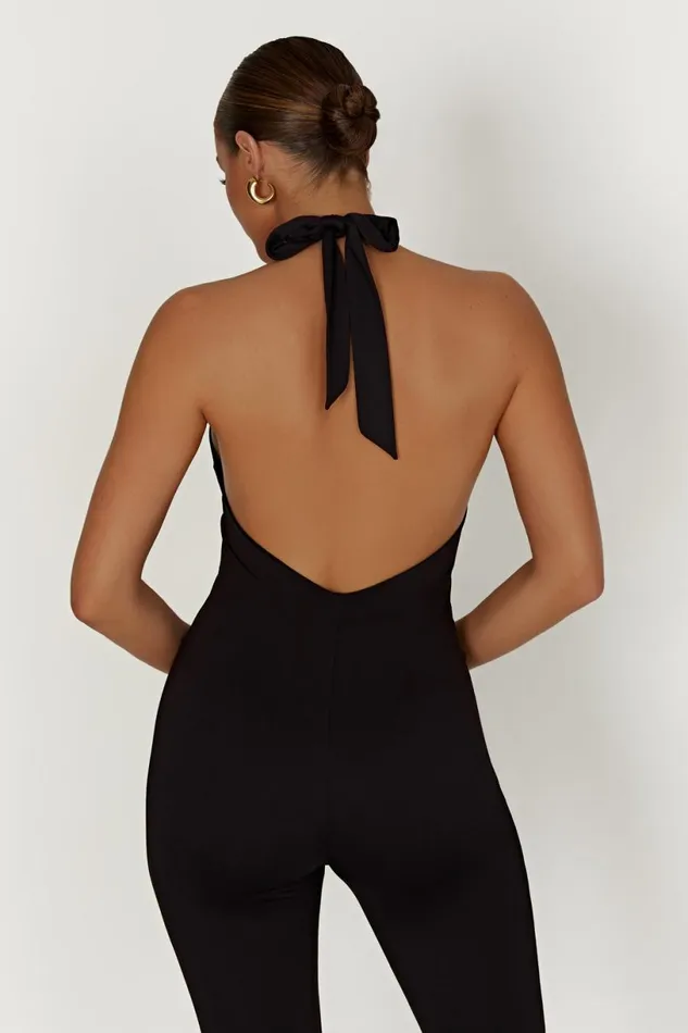 Meshki Jumpsuits and Rompers Women Gigi Recycled Nylon Catsuit 8211 Black Black