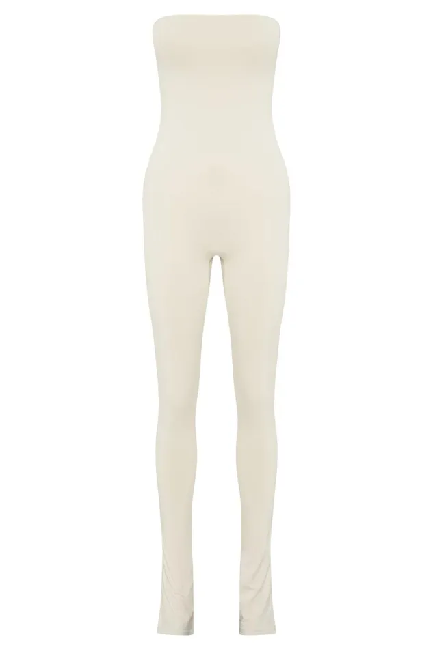 Meshki Jumpsuits and Rompers Women Peggy Strapless Jumpsuit 8211 Cream Cream