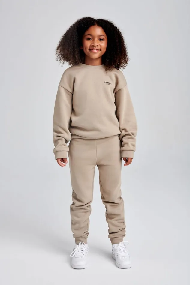 Meshki Kids Women Phoenix Kids Unisex Crewneck Jumper 8211 Cement Cement