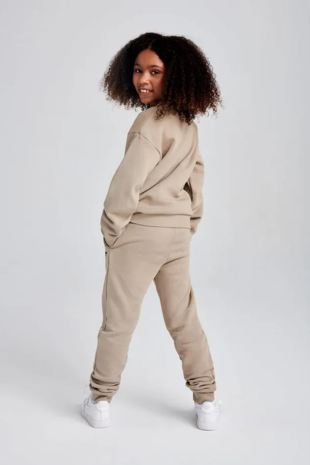 Meshki Kids Women Phoenix Kids Unisex Crewneck Jumper 8211 Cement Cement