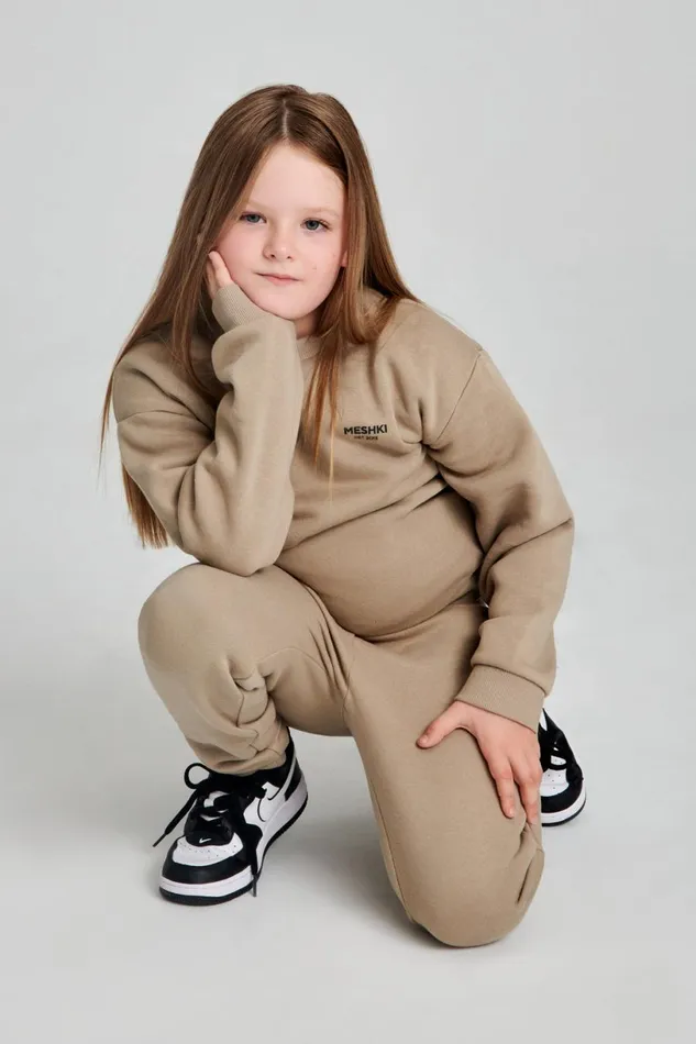 Meshki Kids Women Phoenix Kids Unisex Crewneck Jumper 8211 Cement Cement