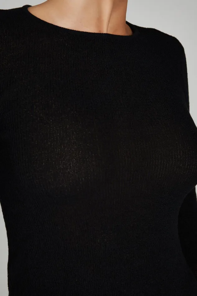 Meshki Long Sleeve Tops Women Maribelle Knit Long Sleeve Top 8211 Black Black
