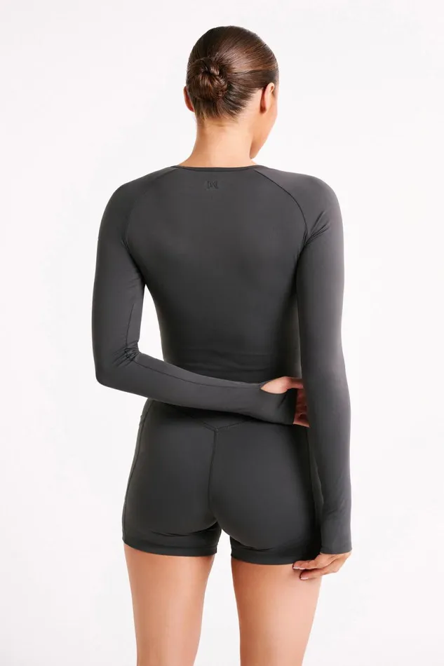 Meshki Long Sleeve Tops Women Venus Long Sleeve Top 8211 Charcoal Charcoal
