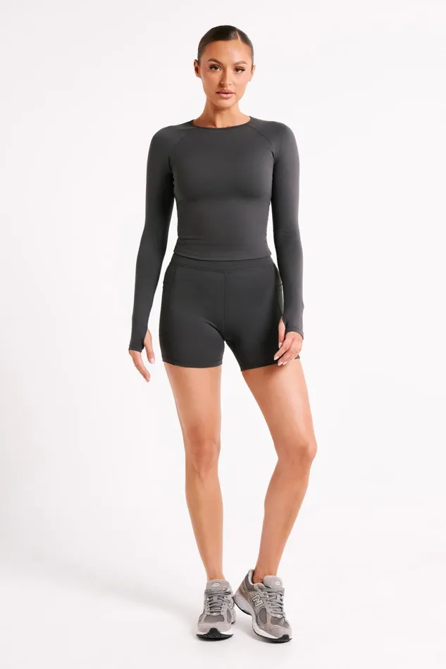 Meshki Long Sleeve Tops Women Venus Long Sleeve Top 8211 Charcoal Charcoal