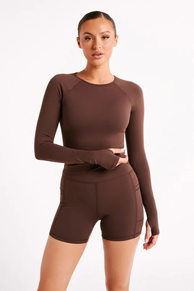 Meshki Long Sleeve Tops Women Venus Long Sleeve Top 8211 Dark Chocolate Darkchocolate Meshki Long Sleeve Tops Women Venus Long Sleeve Top 8211 Dark Chocolate Darkchocolate