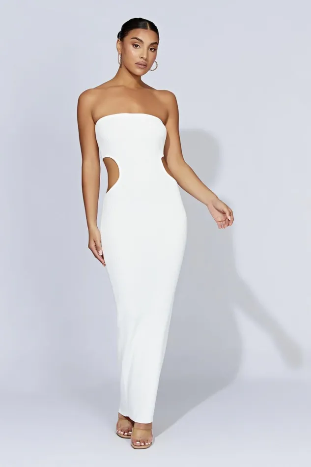 Meshki Maternity Dresses Women Kori Knit Bandeau Maxi Dress 8211 White White Meshki Maternity Dresses Women Kori Knit Bandeau Maxi Dress 8211 White White