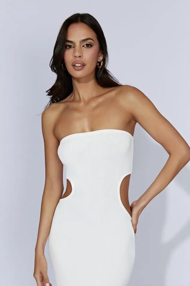 Meshki Maternity Dresses Women Kori Knit Bandeau Maxi Dress 8211 White White Meshki Maternity Dresses Women Kori Knit Bandeau Maxi Dress 8211 White White